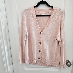 Lou & Grey Light Pink Cardigan
